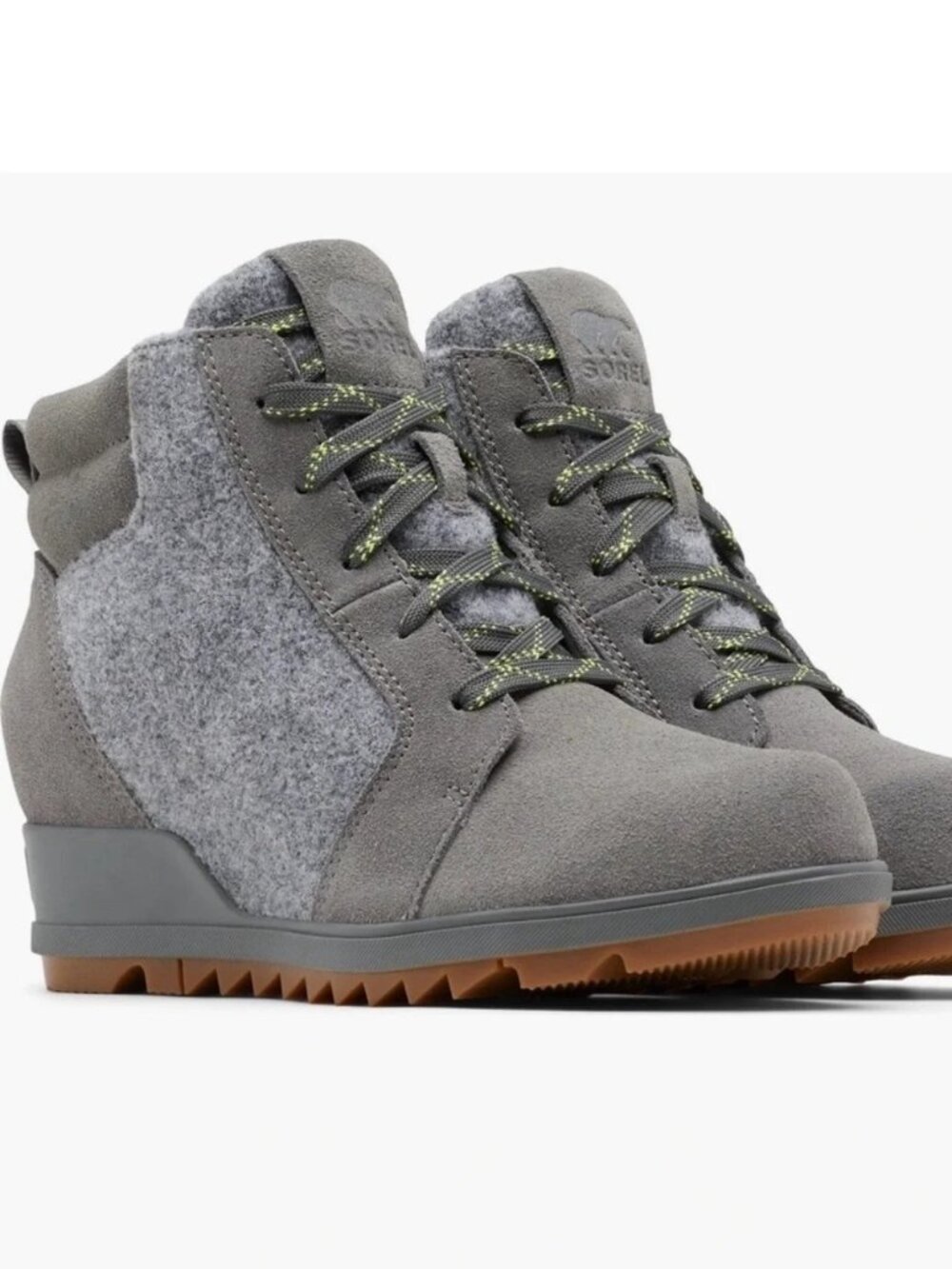 NEW Sorel Evie Lace Up Boots Wedge Gorpcore Outdoors Winter Womens 8